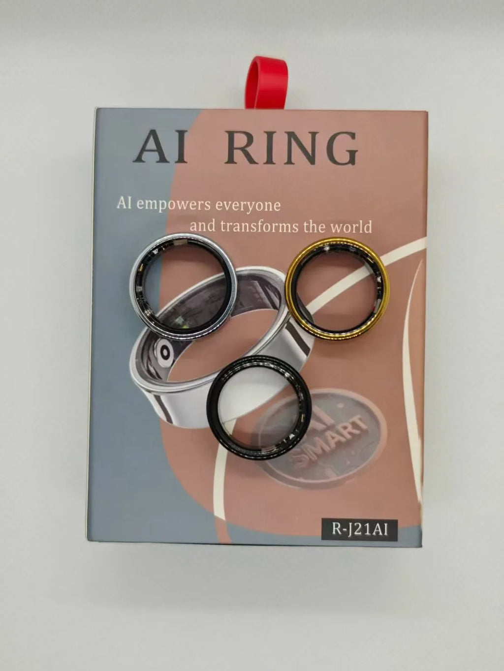 AI Ring R-J21AI smart ring per monitoraggio salute in acciaio