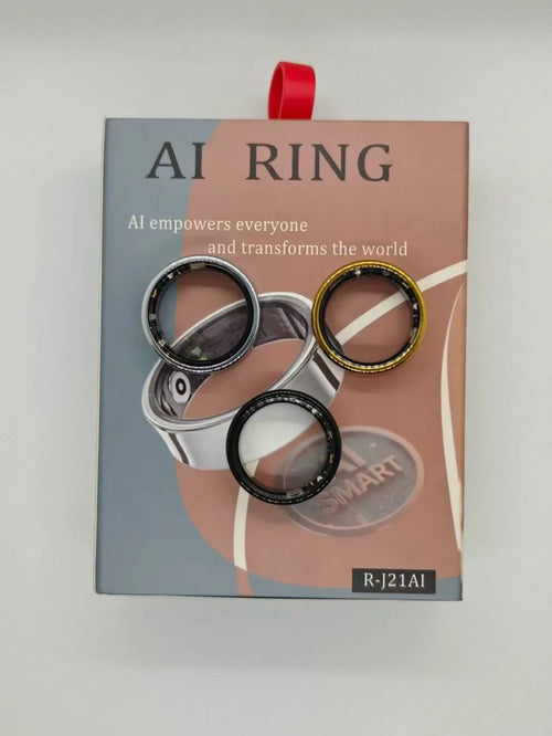 AI Ring R-J21AI smart ring per monitoraggio salute in acciaio