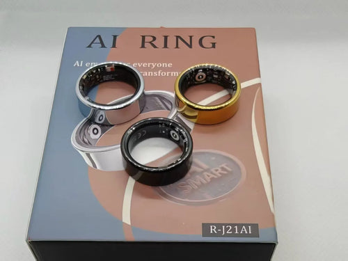AI Ring R-J21AI smart ring per monitoraggio salute in acciaio
