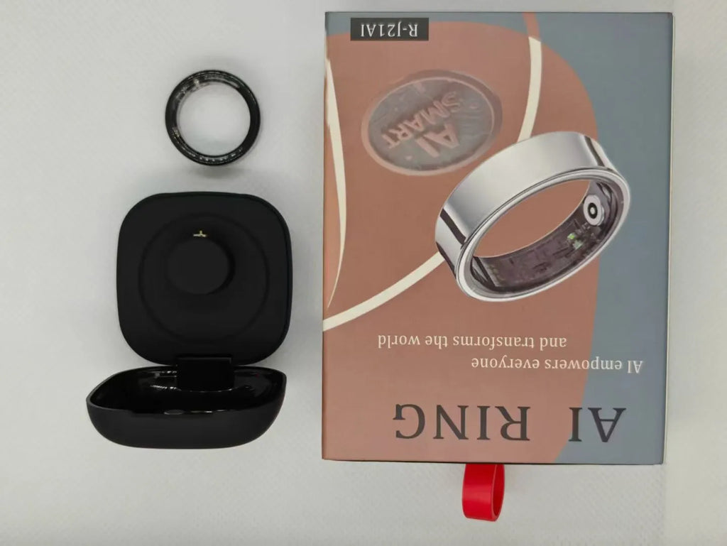 AI Ring R-J21AI smart ring per monitoraggio salute in acciaio