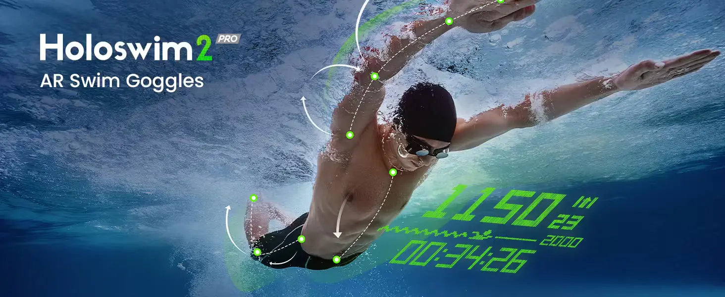 HoloSwim 2S occhiali nuoto AR con display olografico heads-up