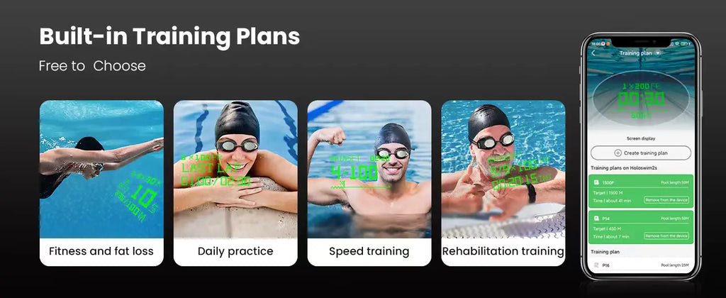 HoloSwim 2S occhiali nuoto AR con display olografico heads-up