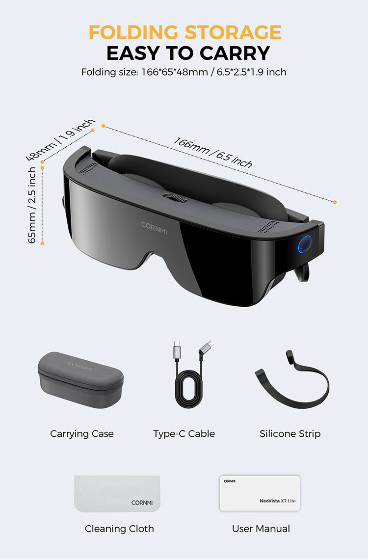 Neovista X7 smart glasses con display AR integrato A7 smart glasses con display AR integrato