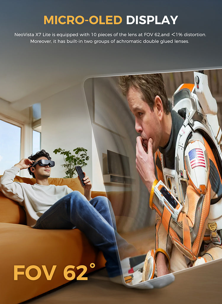 Neovista X7 smart glasses con display AR integrato A7 smart glasses con display AR integrato