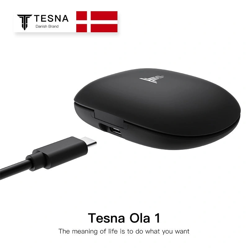 TESNA Ola 1 cuffie wireless nere con cancellazione del rumore