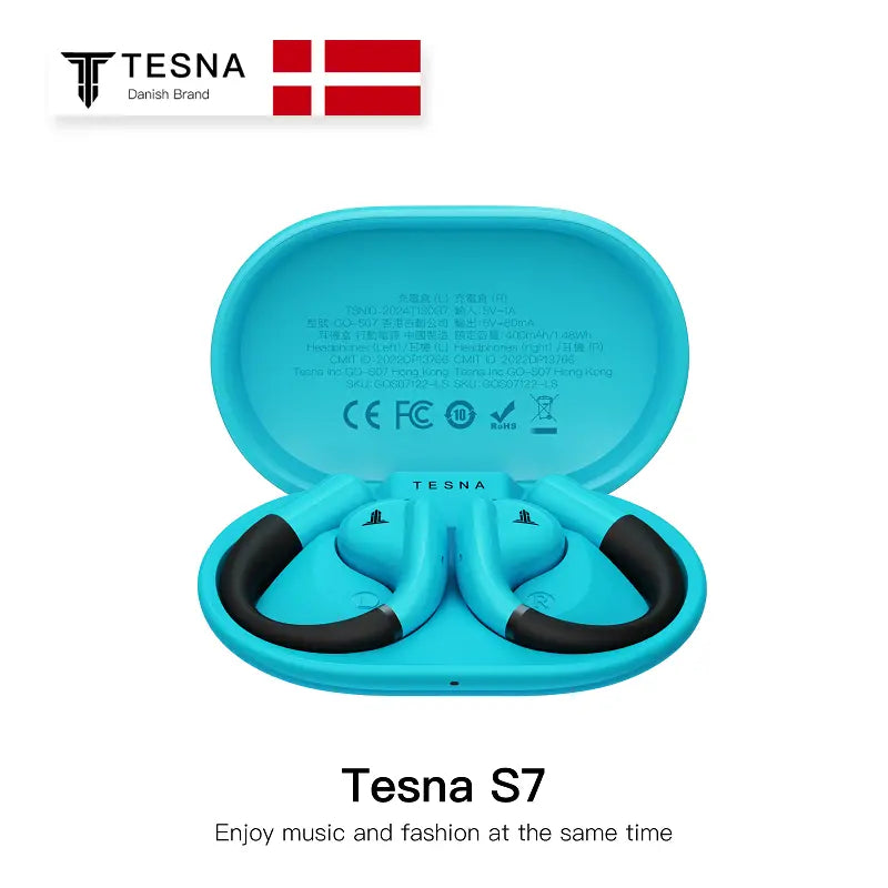 TESNA S7 cuffie wireless blu