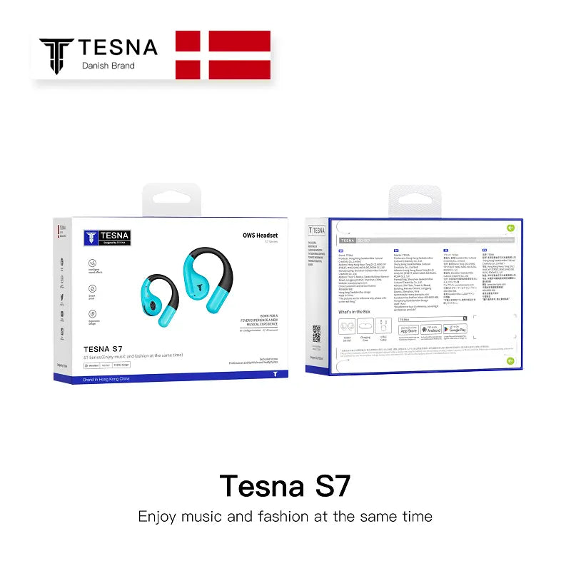 TESNA S7 cuffie wireless blu