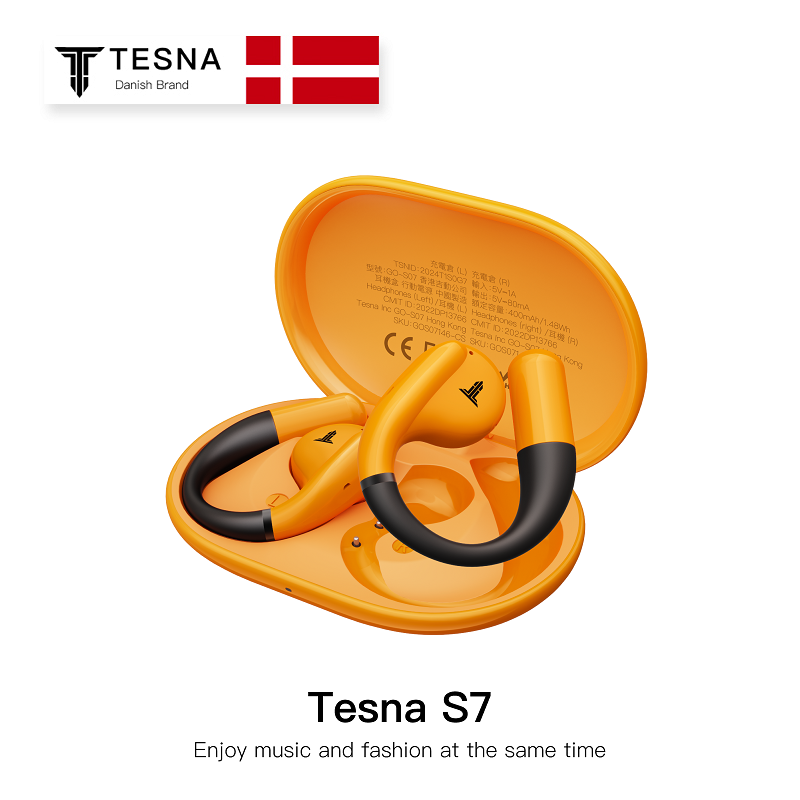 TESNA S7 cuffie wireless arancioni